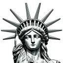 Statue Of Liberty Covering Her Face tattoo design idea
