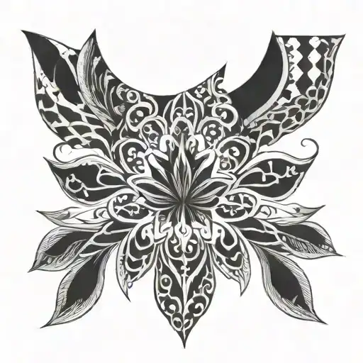 patterns on the throat tattoo design idea