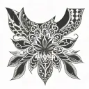 patterns on the throat tattoo design idea