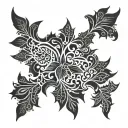 patterns on the throat tattoo design idea