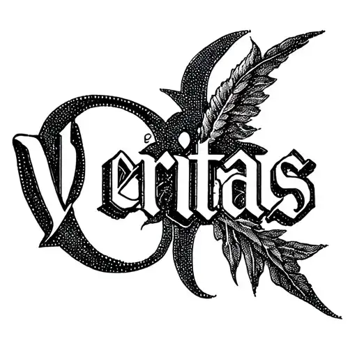 "Veritas " cross tattoo tattoo design idea