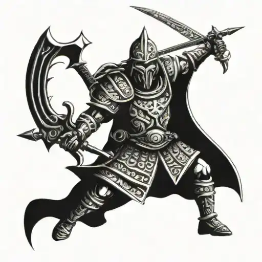 Ogun warrior tattoo design idea