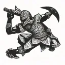 Ogun warrior tattoo design idea
