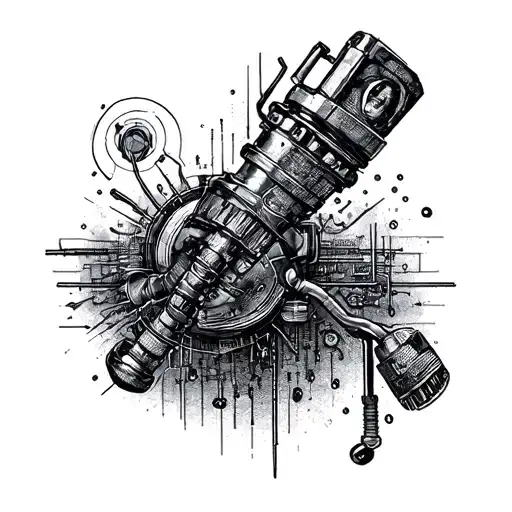 Electrical Engineering incorporated in Sketch style tattoo design idea