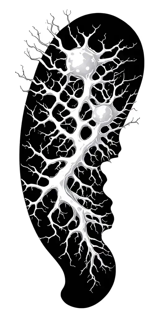 neurons, fill gaps tattoo design idea