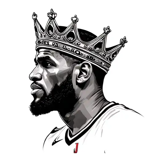Lebron James Crown tattoo design idea