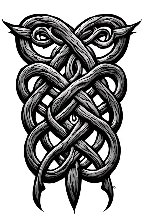 Irish Father's Knot Tree of Life tattoo design idea