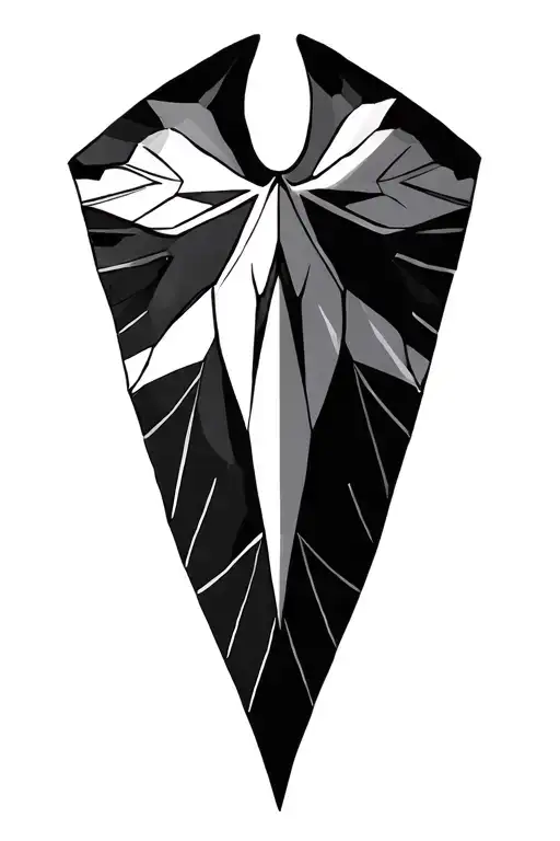 eagle ray top view geometric tattoo design idea