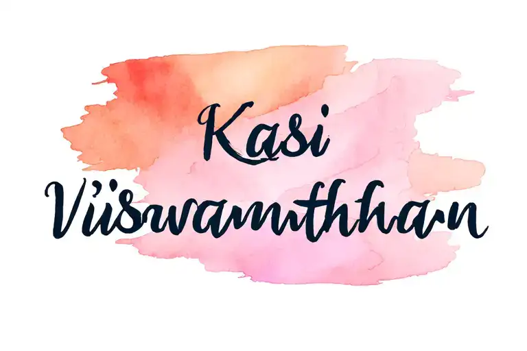 Kasi Viswanathan name in Tamil language tattoo design idea