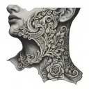 Throat tattoo design idea