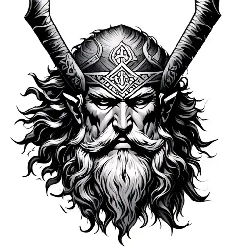 tyr Nordic God tattoo design idea