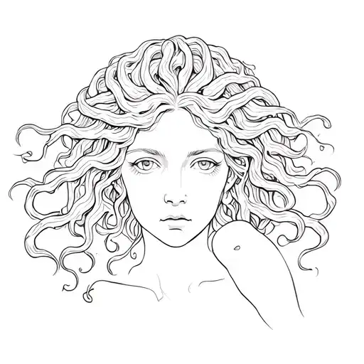 medusa as a virgo maiden tattoo design idea