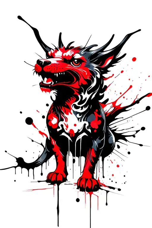 Foo Dog tattoo design idea