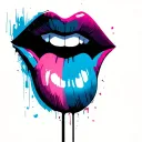 lips, tongue tattoo design idea