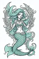 Mermaid tattoo design idea