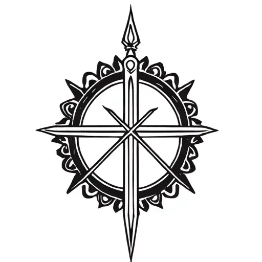 rod and staff christian tattoo design idea