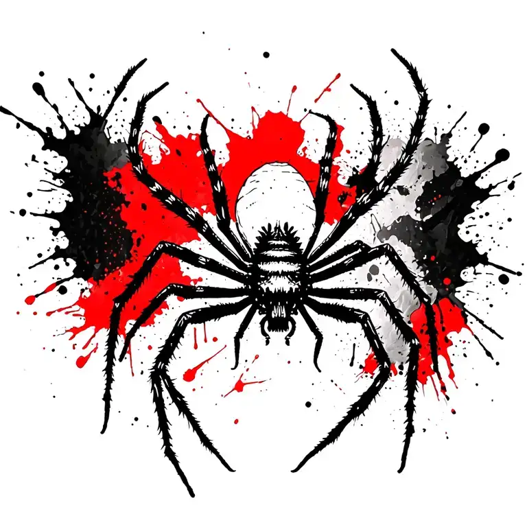 banana spider tattoo design idea