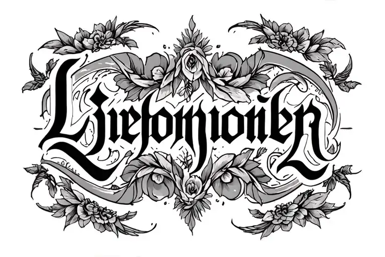 "Lincoln Jennifer" ambigram tattoo design idea