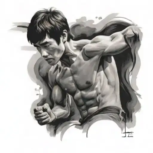 Bruce Lee tattoo design idea