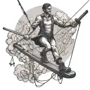 Tightrope Walker tattoo design idea