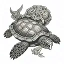 Shellback Turtle tattoo design idea