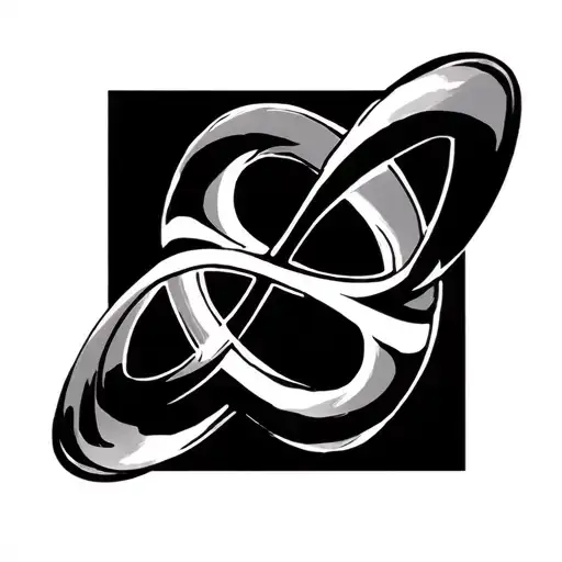 infinity symbol with name tattoo design idea