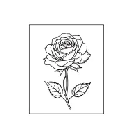 rose with Lainey as stem tattoo design idea