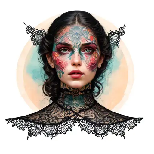lace choker tattoo tattoo design idea