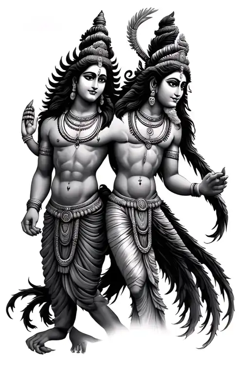 Brahma Vishnu Shiva tattoo design idea