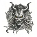 Devil Huma tattoo design idea