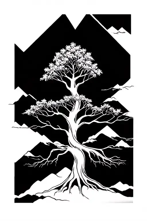 Bodhi tree simple tattoo tattoo design idea