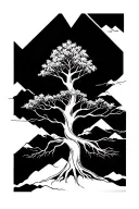 Bodhi tree simple tattoo tattoo design idea
