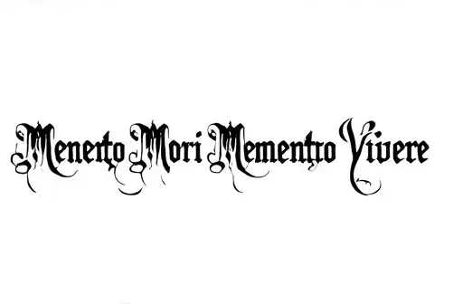 "Memento Mori Memento Vivere" tattoo design idea