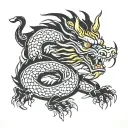 oriental dragon tattoo design idea