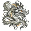 oriental dragon tattoo design idea