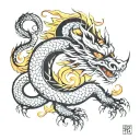 oriental dragon tattoo design idea