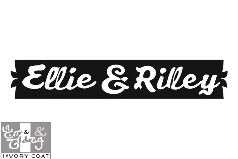 Ivory Coast tradition design engrave with Ellie and Riley's name on  tattoo design idea