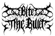 "Bite The Bullet" "Bite The Bullet" Dense black gothic script fused with abstract forms tattoo design idea
