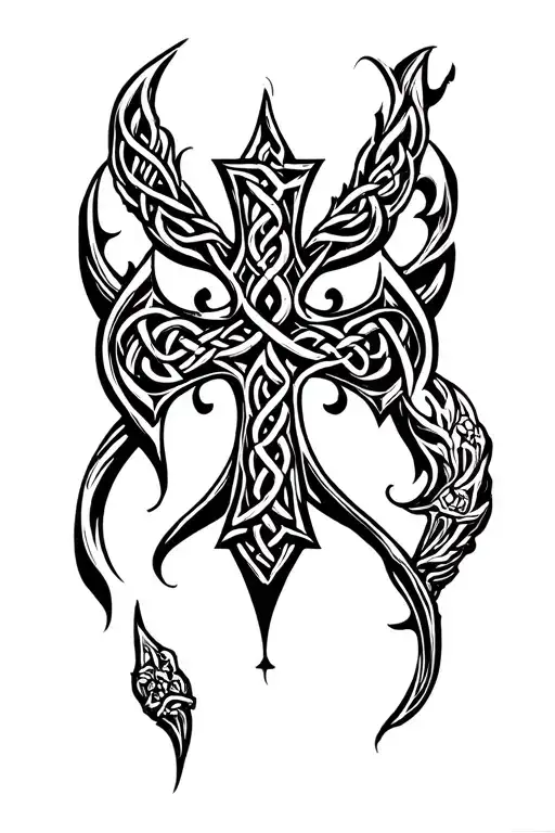 celtic warrior cross tattoo tattoo design idea