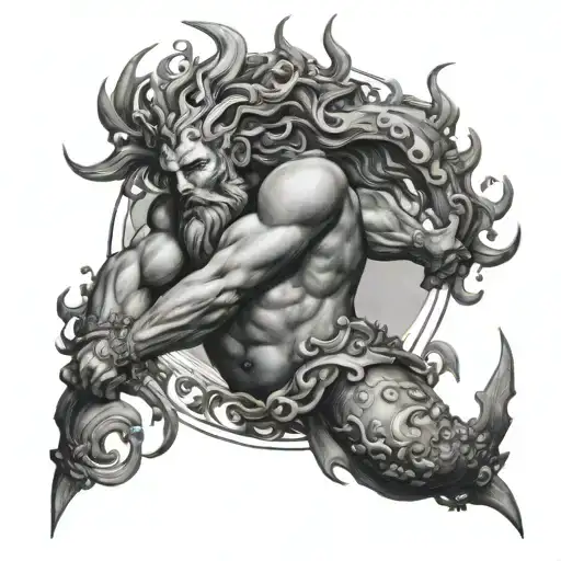 Neptune tattoo design idea