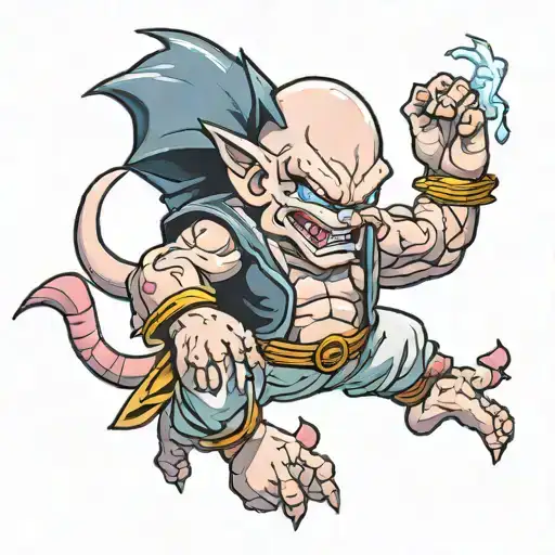 Kid Buu tattoo design idea