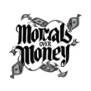 "Morals Over Money" fancy calligraphy PRB  tattoo design idea