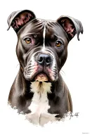 blue staffy tattoo design idea