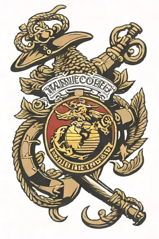 marine corps military tattoo tattoo design idea