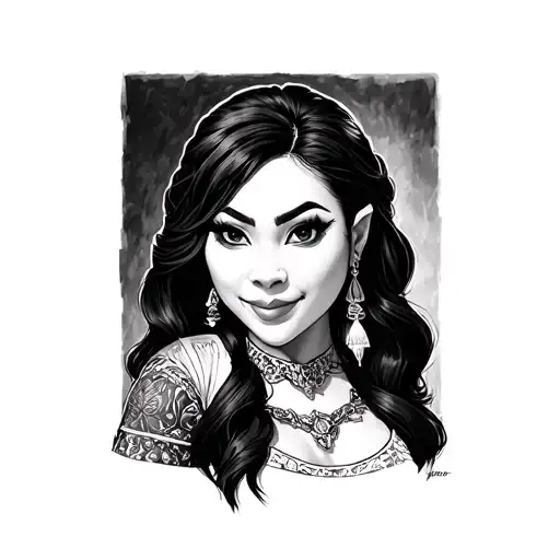 Asian wife as lord farquad from shrek tattoo design idea