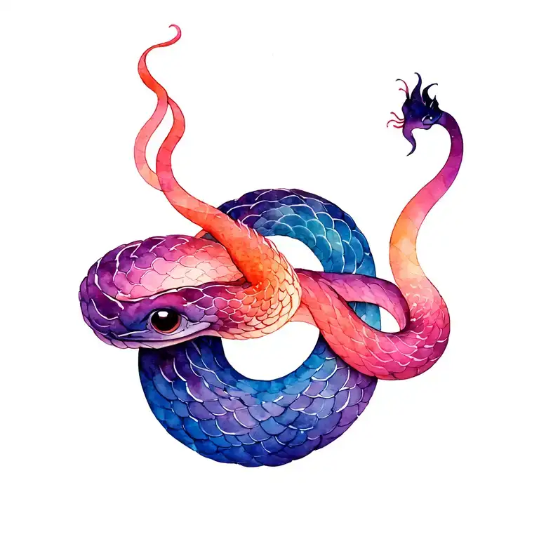 Year Of Snake tattoo design idea