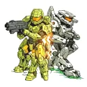 master chief and the arbiter tattoo design idea