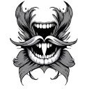 Throat tattoo design idea