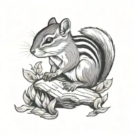 chipmunk tattoo design idea