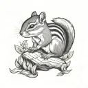 chipmunk tattoo design idea